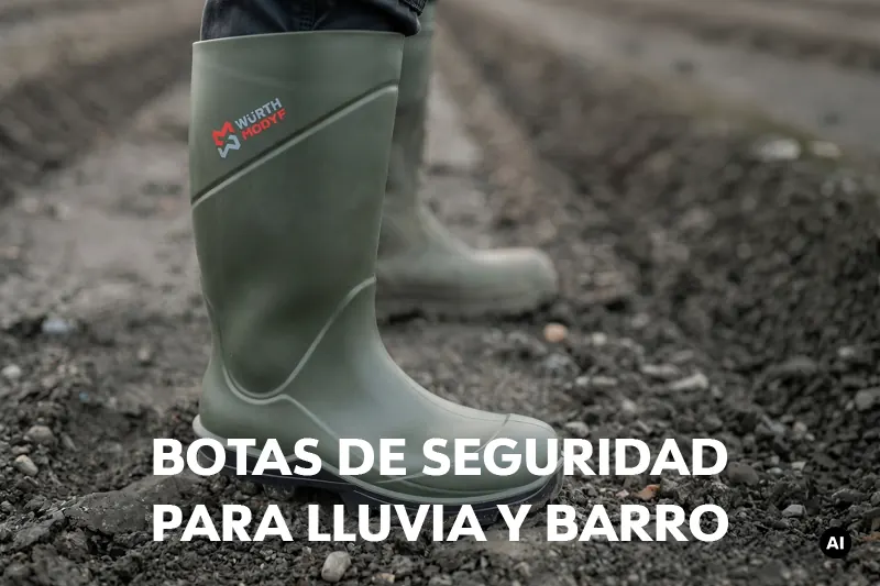 Botas de seguridad para lluvia y barro: S3, S5 y WR explicados
