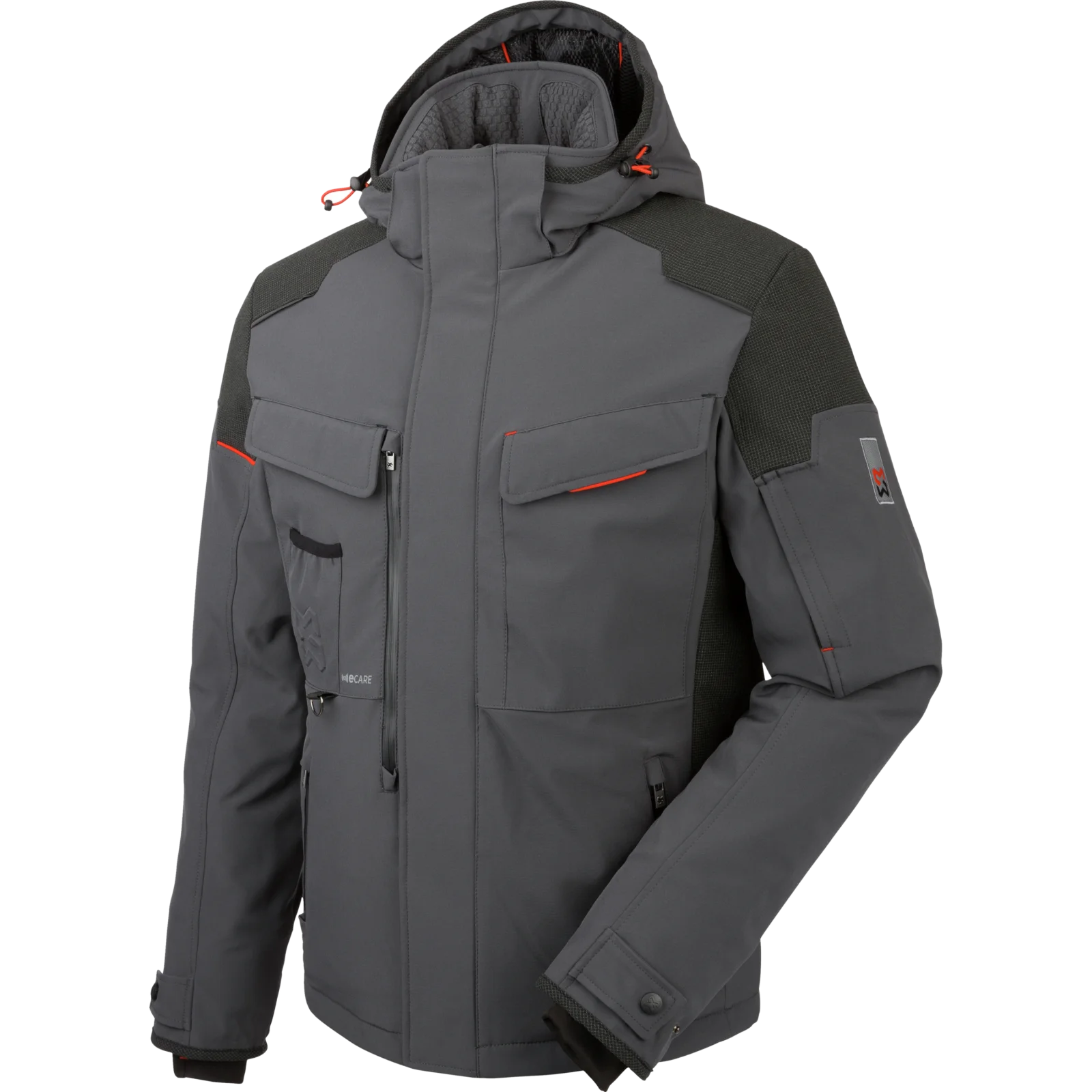 Chaqueta de invierno moderna en antracita con capucha desmontable