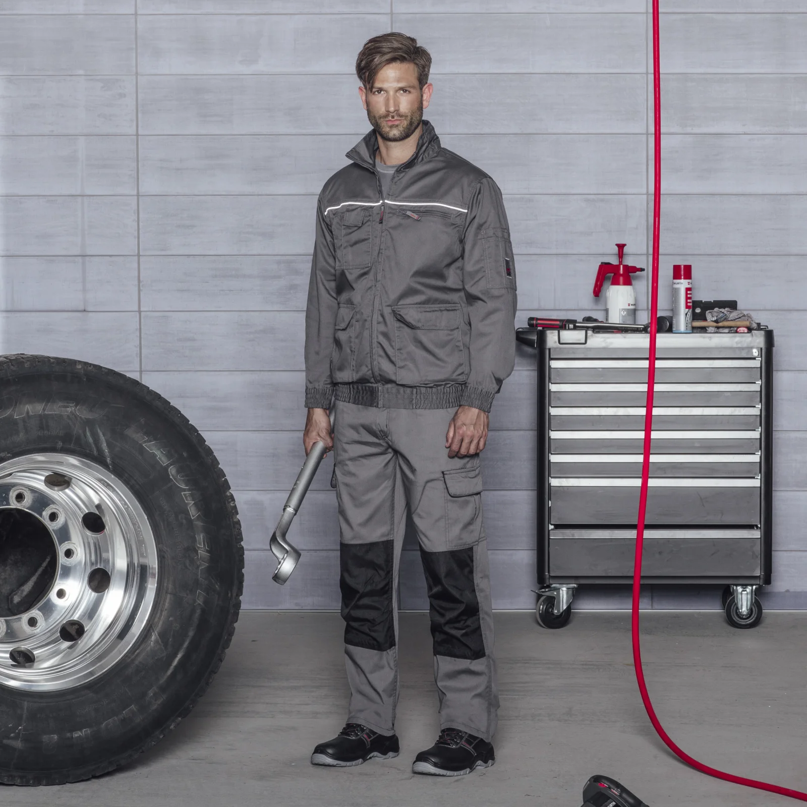 Chaqueta De Trabajo BWOLF Atlas - Resistente, Con Bolsillos, Ideal Para Primavera Y Otoño - Talla S Color Gris