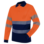 Polo Manga Larga A.V. Lumen Premium Doble Capa Naranja/Azul Marino