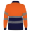 Polo Manga Larga A.V. Lumen Premium Doble Capa Naranja/Azul Marino