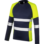Camiseta Manga Larga Dry Tech Fluor Reflex Azul Marino/Amarillo