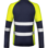 Camiseta Manga Larga Dry Tech Fluor Reflex Azul Marino/Amarillo