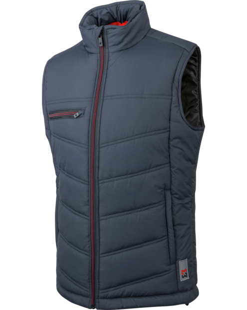 Chaleco azul acolchado para el invierno