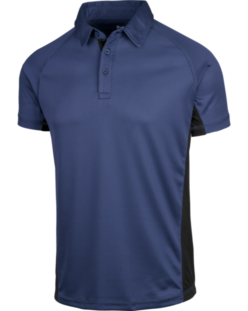Polo Dry-Tech de Trabajo Azul/Negro