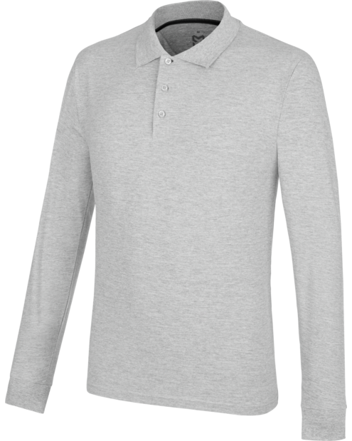 Polo Manga Larga Job+ Gris