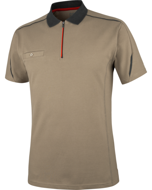 Polo Manga Corta Stretch X Beige