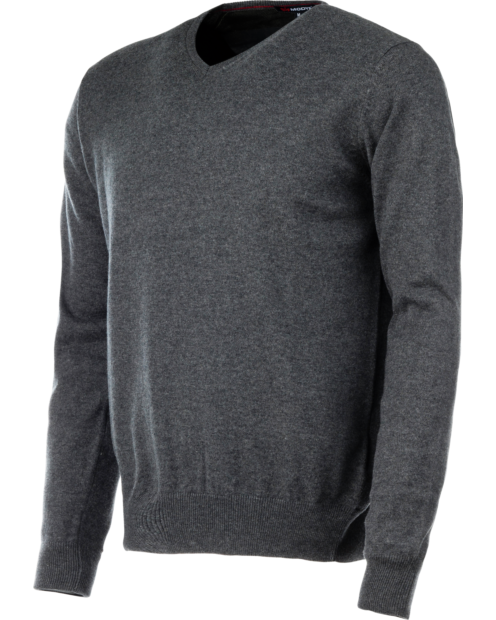 Pullover Cuello V Gris