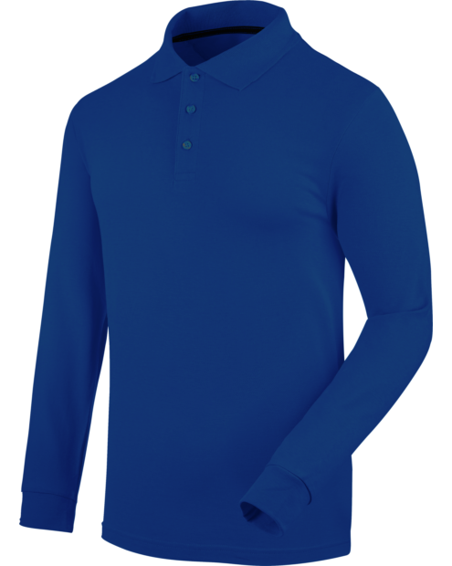 Polo Manga Larga Job+ Azul Real