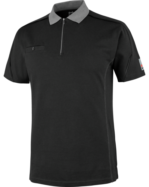 Polo Manga Corta Stretch X Negro