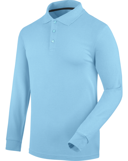 Polo Manga Larga Job+ Celeste