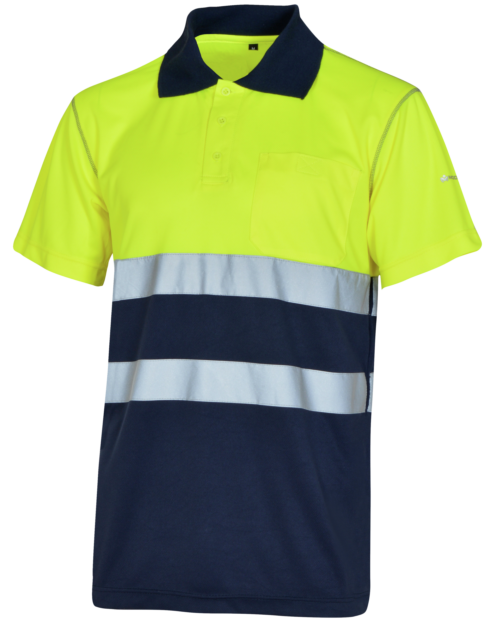 Polo de Trabajo Alta Visibilidad Lumen Clase 1 Amarillo/Marino