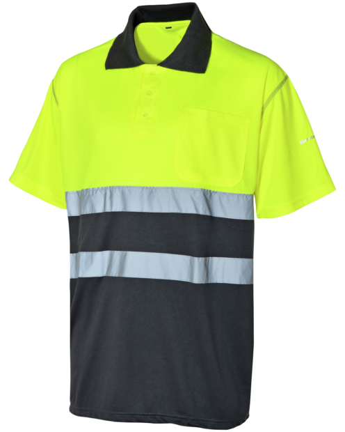 Polo de Trabajo Alta Visibilidad Lumen Clase 1 Amarillo/Gris