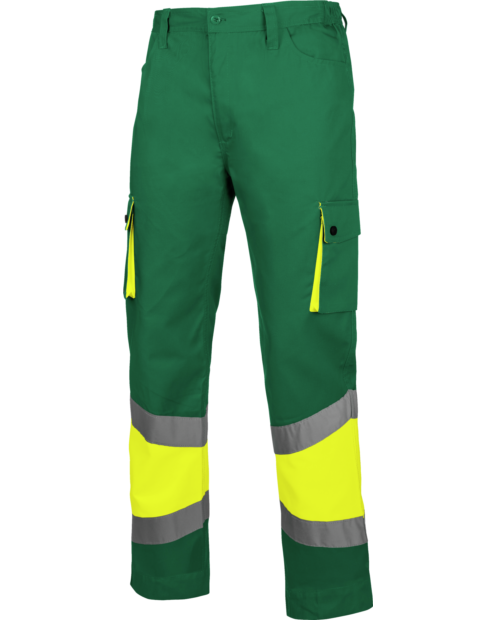 Pantalón de Trabajo Verde / Amarillo Alta Visibilidad
