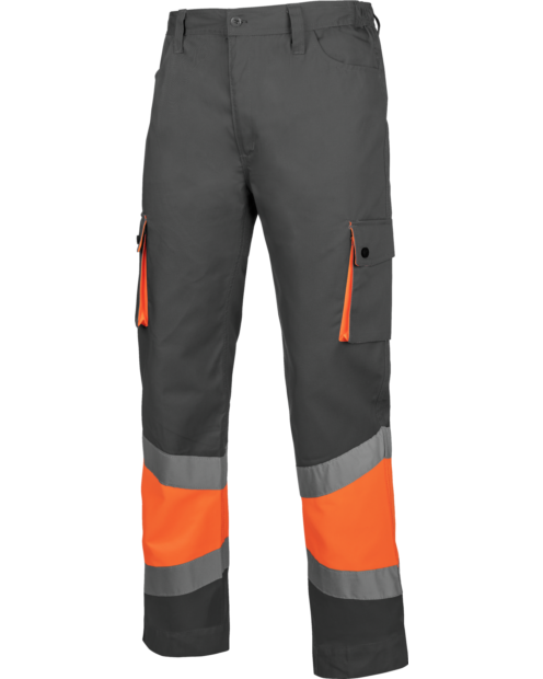 Pantalón de Trabajo Alta Visibilidad Lumen Clase 1 Naranja/Gris