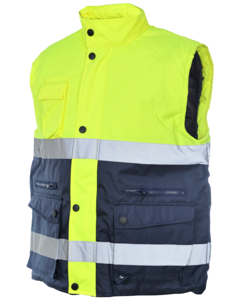 Chaleco de Trabajo Alta Visibilidad Lumen Clase 1 Amarillo/Marino