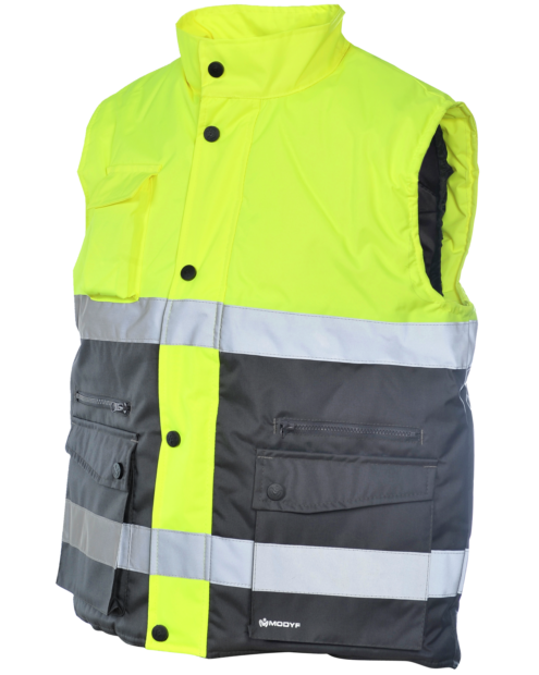 Chaleco de Trabajo Alta Visibilidad Lumen Clase 1 Amarillo/Gris