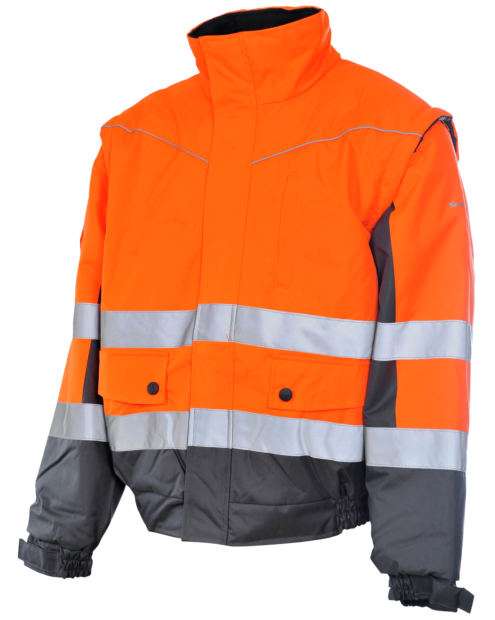 Chaqueta - Chaleco Alta Visibilidad Lumen Clase 2 Naranja/Gris