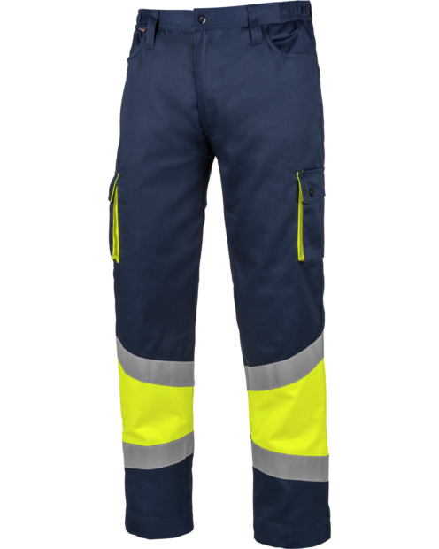 Pantalón de Trabajo Térmico Alta Visibilidad Lumen Clase 1 Amarillo/Azul Marino