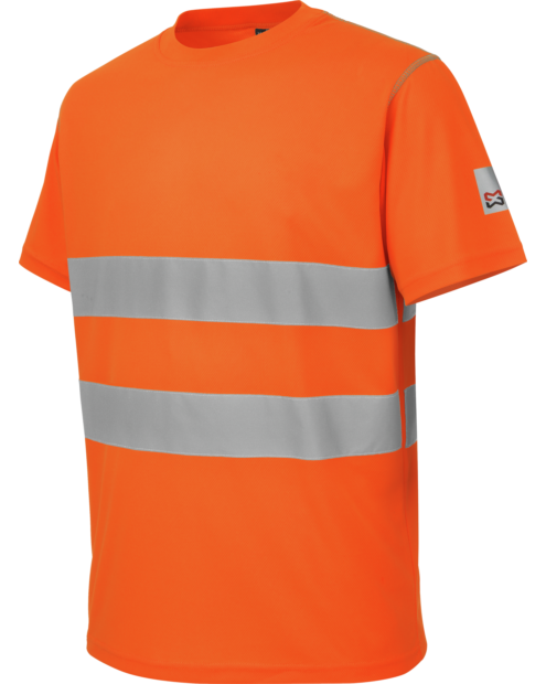 Camiseta Manga Corta Alta Visibilidad Lumen Clase 2 Naranja