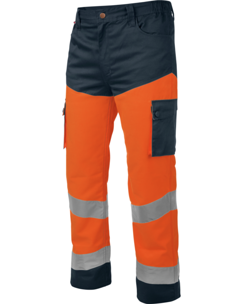 Pantalón Alta Visibilidad Lumen Clase 2 Naranja/Marino
