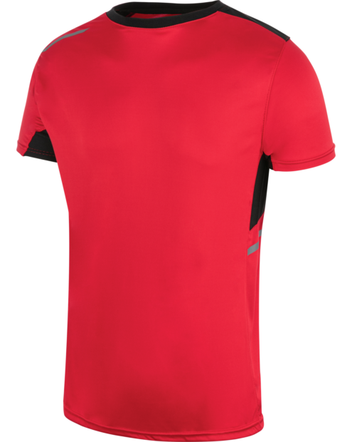 Camiseta Manga Corta Fitness Rojo/Negro