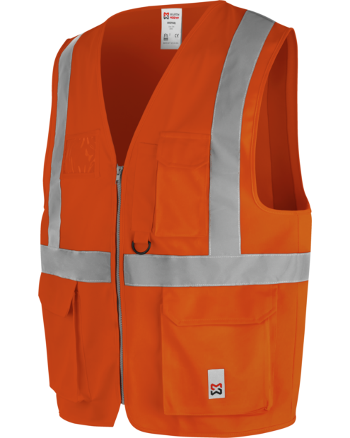 Chaleco Alta Visibilidad Multibolsillos Lumen Naranja