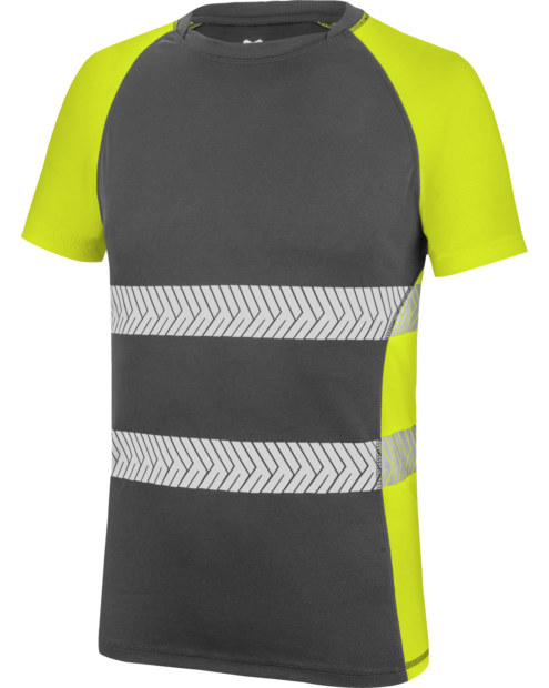 Camiseta Dry Tech Fluor Reflex Gris/Amarillo