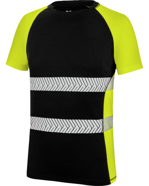 Camiseta Dry Tech Fluor Reflex Negro/Amarillo