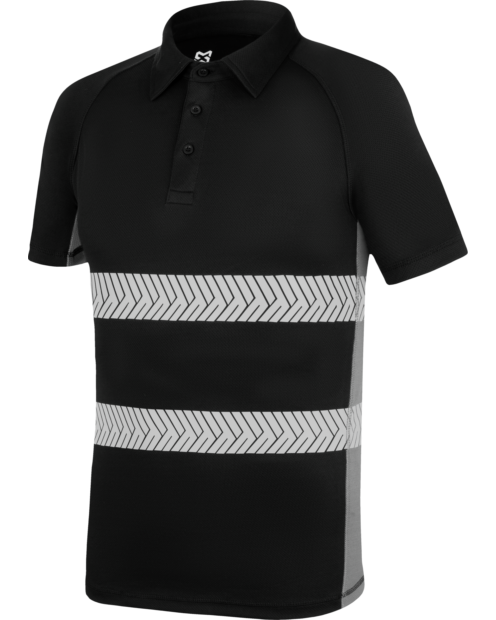 Polo Dry Tech Reflex Negro/Gris
