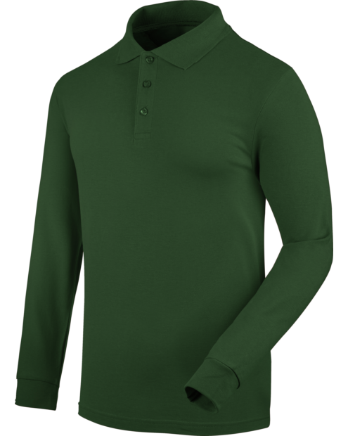 Polo Manga larga Job + Verde Oscuro