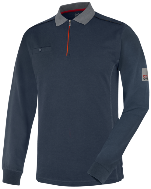 Polo Manga Larga Stretch X Azul Marino