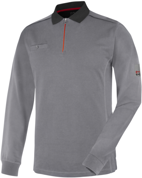 Polo Manga Larga Stretch X Gris
