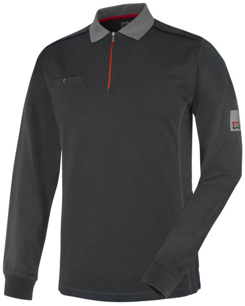 Polo Manga Larga Stretch X Antracita