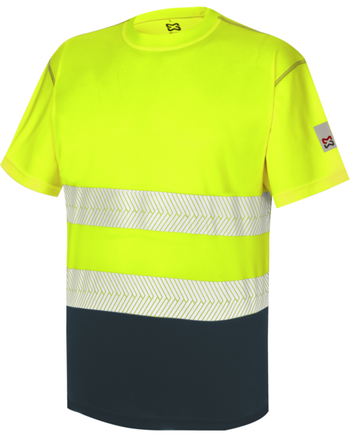 Camiseta Manga corta Lumen Pro Amarillo/Azul Marino