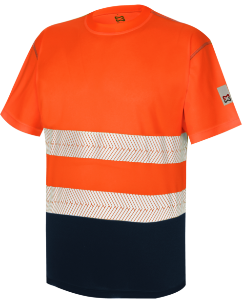 Camiseta Manga corta Lumen Pro Naranja/Azul Marino