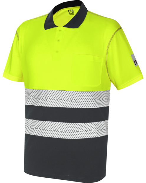 Polo Manga Corta Lumen Pro Amarillo/Gris