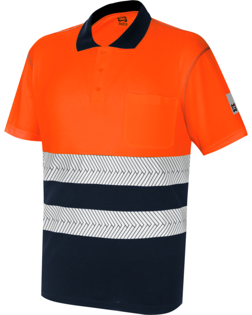 Polo Manga Corta Lumen Pro Naranja/Marino