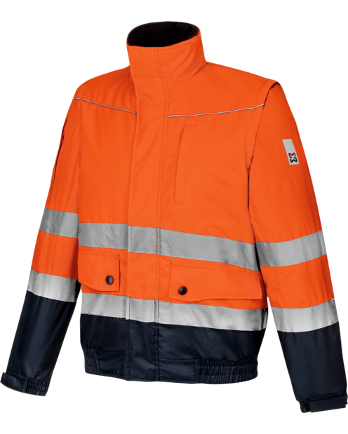 Chaqueta - Chaleco Alta Visibilidad Lumen Clase 2 Naranja/Azul Marino