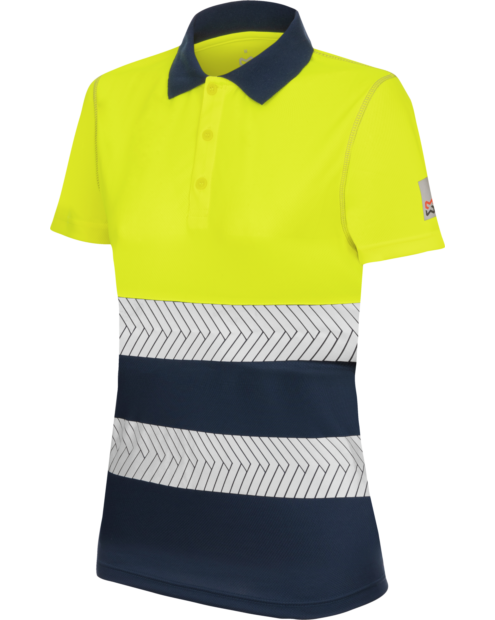 Polo Manga Corta Mujer Lumen Pro Amarillo/Marino