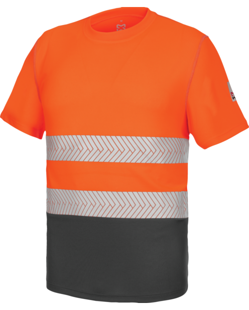 Camiseta Manga Corta Lumen Pro Naranja/Gris