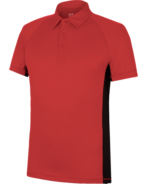 Polo Dry-Tech de Trabajo Rojo/Negro