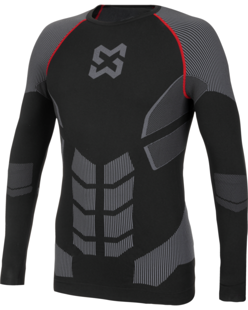 Camiseta Manga Larga Basic Negro/Gris