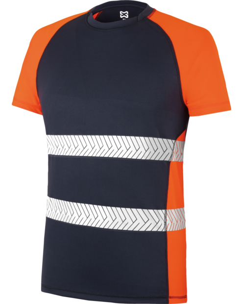 Camiseta Dry Tech Fluor Reflex Marino/Naranja