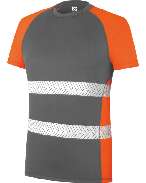 Camiseta Dry Tech Fluor Reflex Gris/Naranja