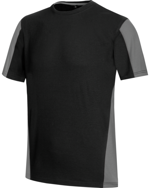 Camiseta Manga Corta Bicolor Job+ Negro/Gris