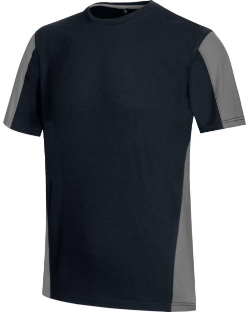 Camiseta Manga Corta Bicolor Marino/Gris