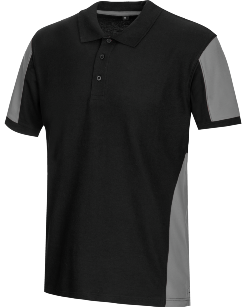 Polo Manga Corta Bicolor Negro/Gris