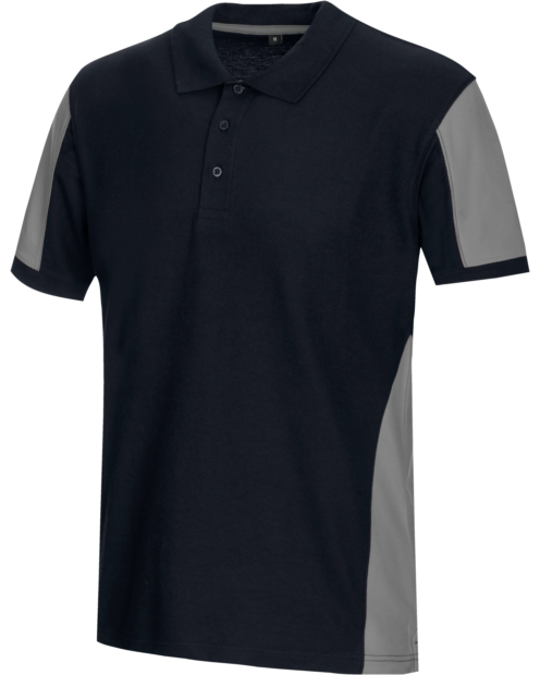 Polo Manga Corta Bicolor Marino/Gris