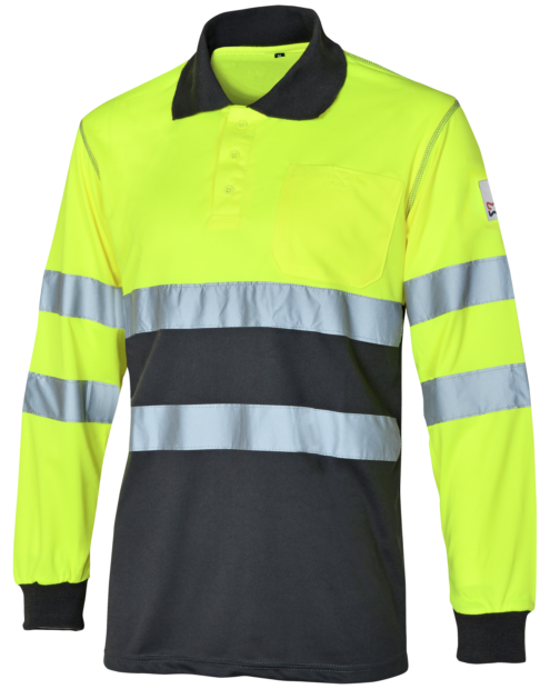 Polo de Trabajo Alta Visibilidad Lumen Clase 2 Amarillo/Gris